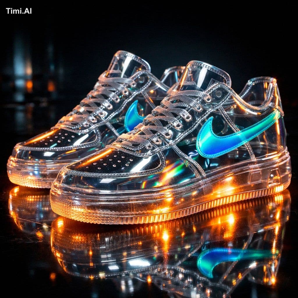 Ultra-realistic cinematic product shot of [BRAND: Nike Air F