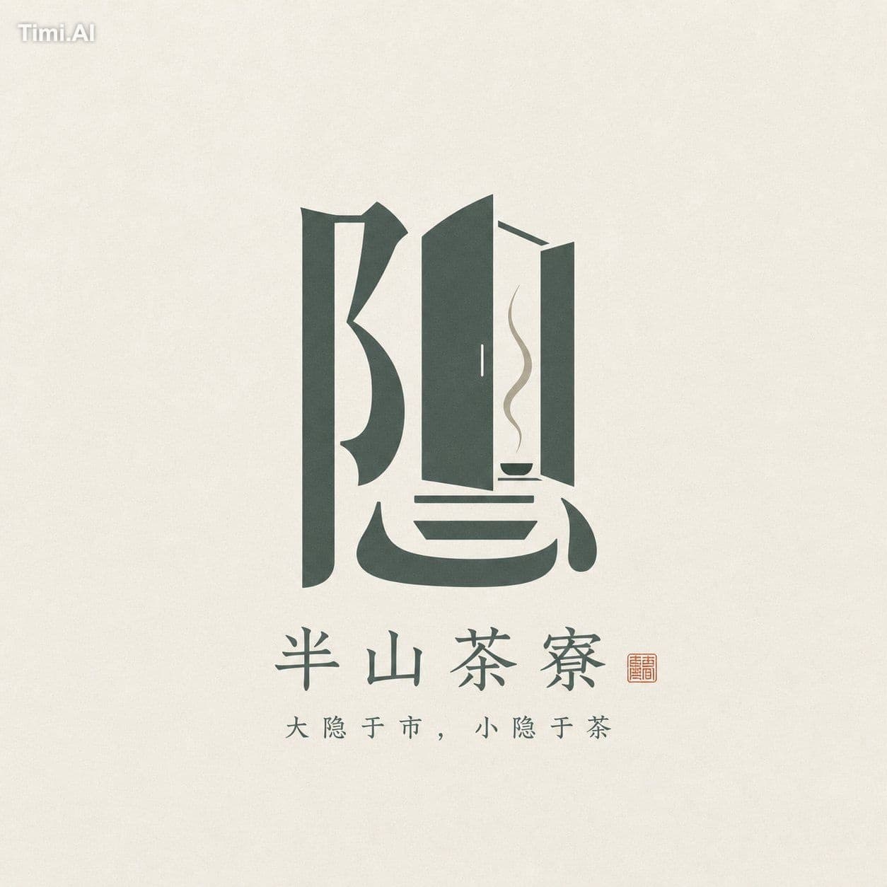 请根据用户输入的【主题】【品牌名】【风格方向】【主色调】【画幅比例】，创作一张高完成度的「汉字意象徽记 / Hanzi 