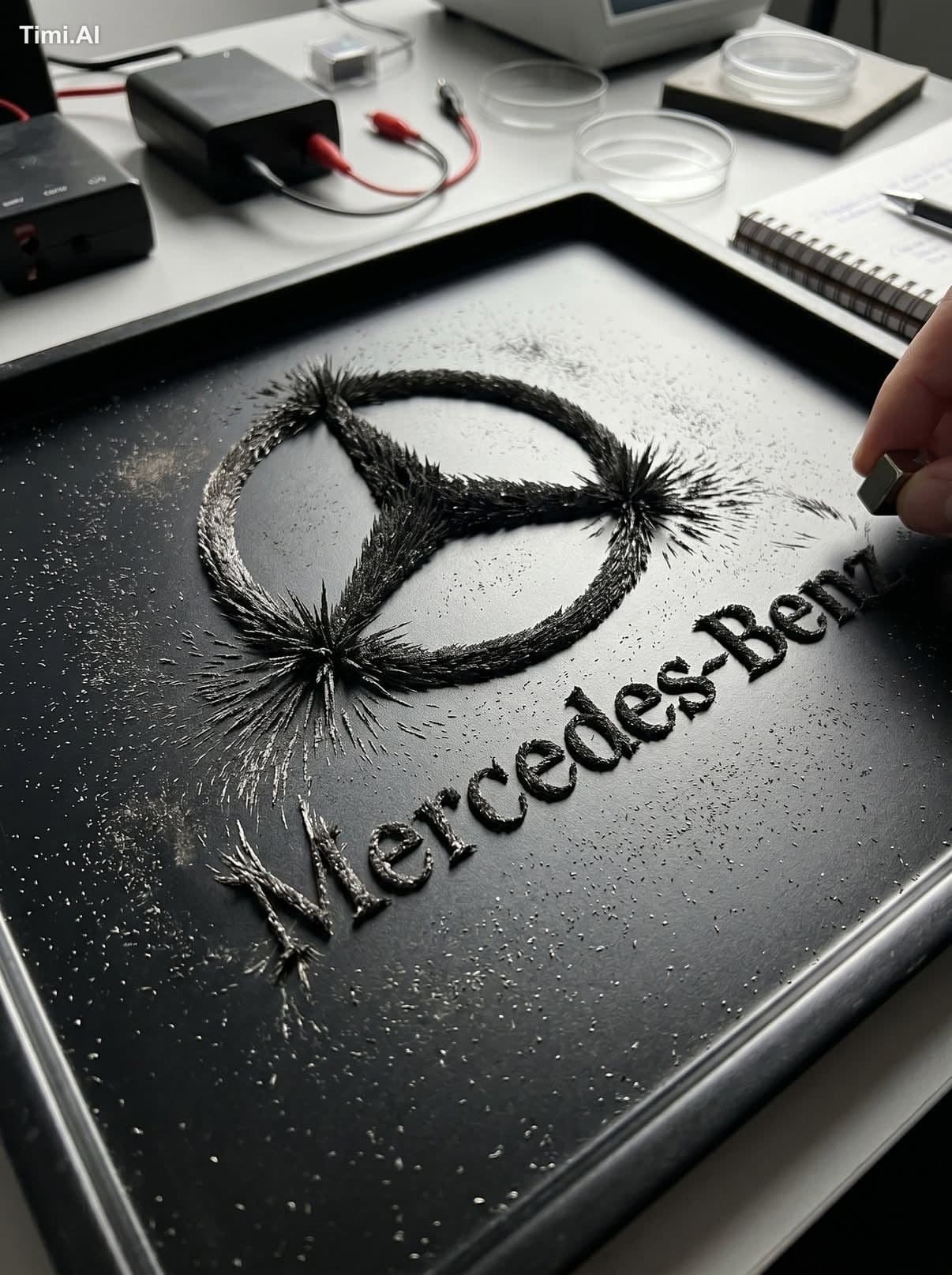 Transform the uploaded logo into a hyper-realistic scene whe