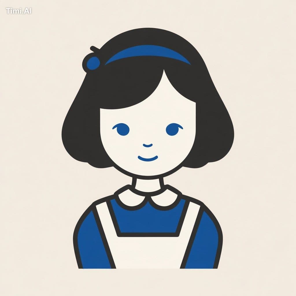 A super simple and iconic 2D mascot of a kind INFP village g