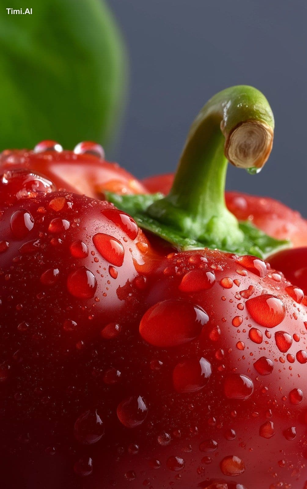 resh produce macro, water droplets on potato, detailed skin
