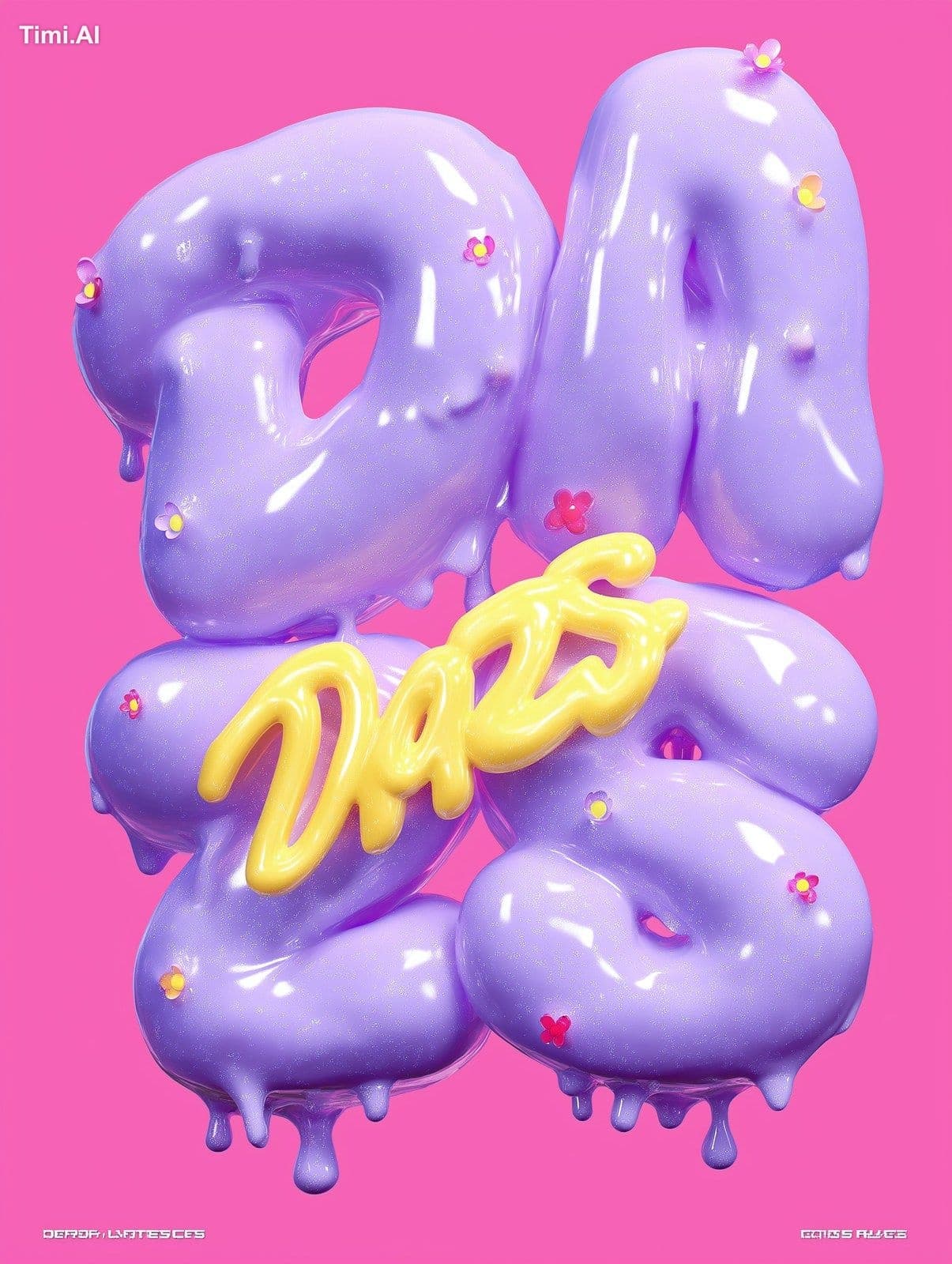logo design for brand "DAZS", 3D logo, material daz, color b