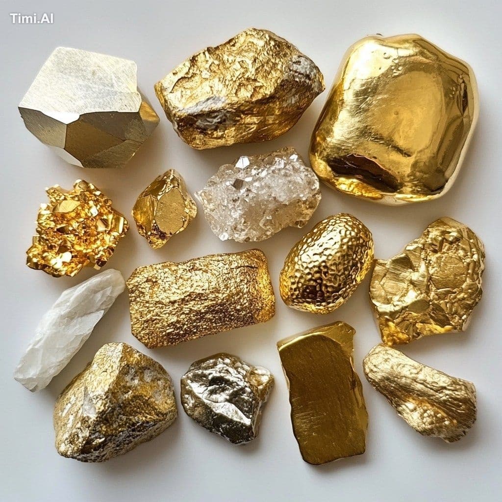 a real photo of a picture showing the different gold karats 