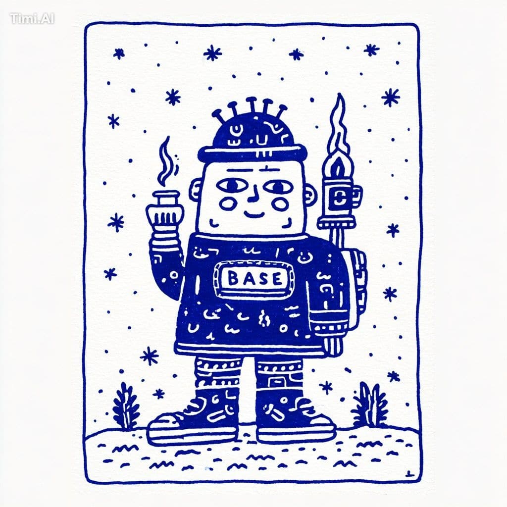 super cool chaman stoner I.T character with the word " Base"