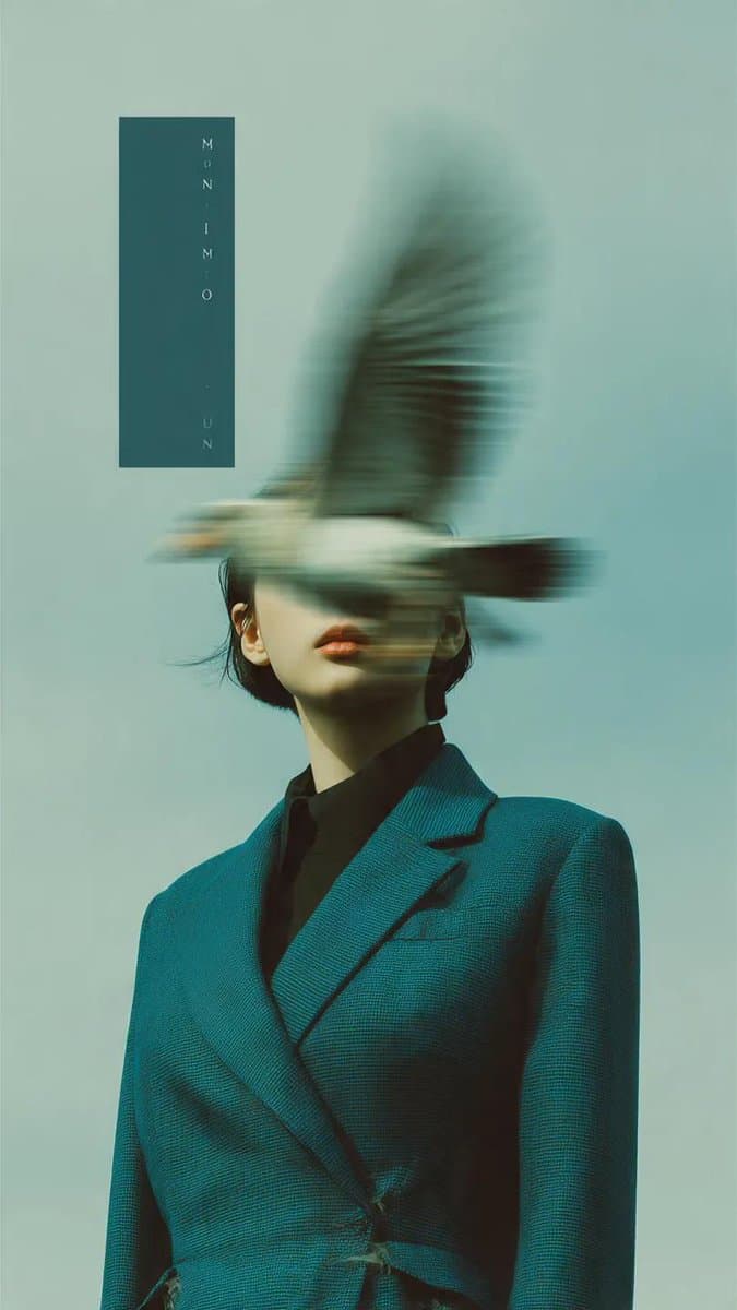 Editorial photography, a woman wearing a structured deep tea