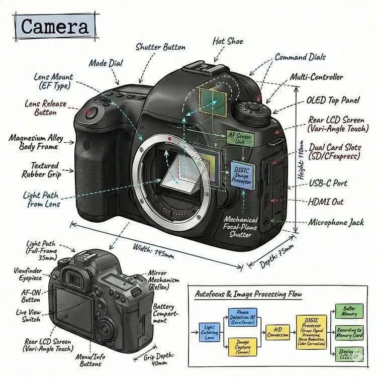 Create an infographic image of [OBJECT], combining a realist
