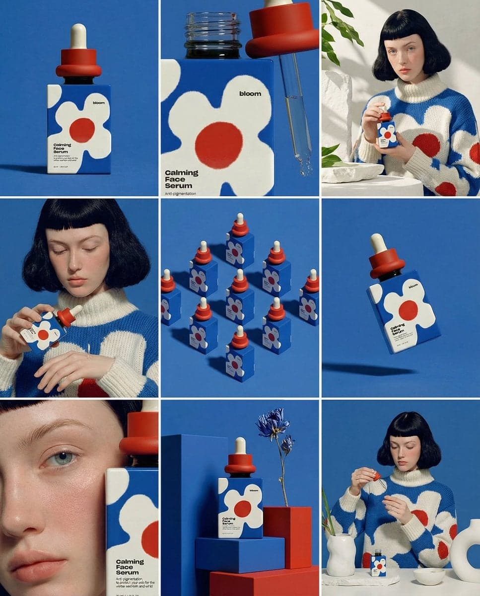 Create ONE final image. 

A clean 3×3 [ratio] storyboard gri