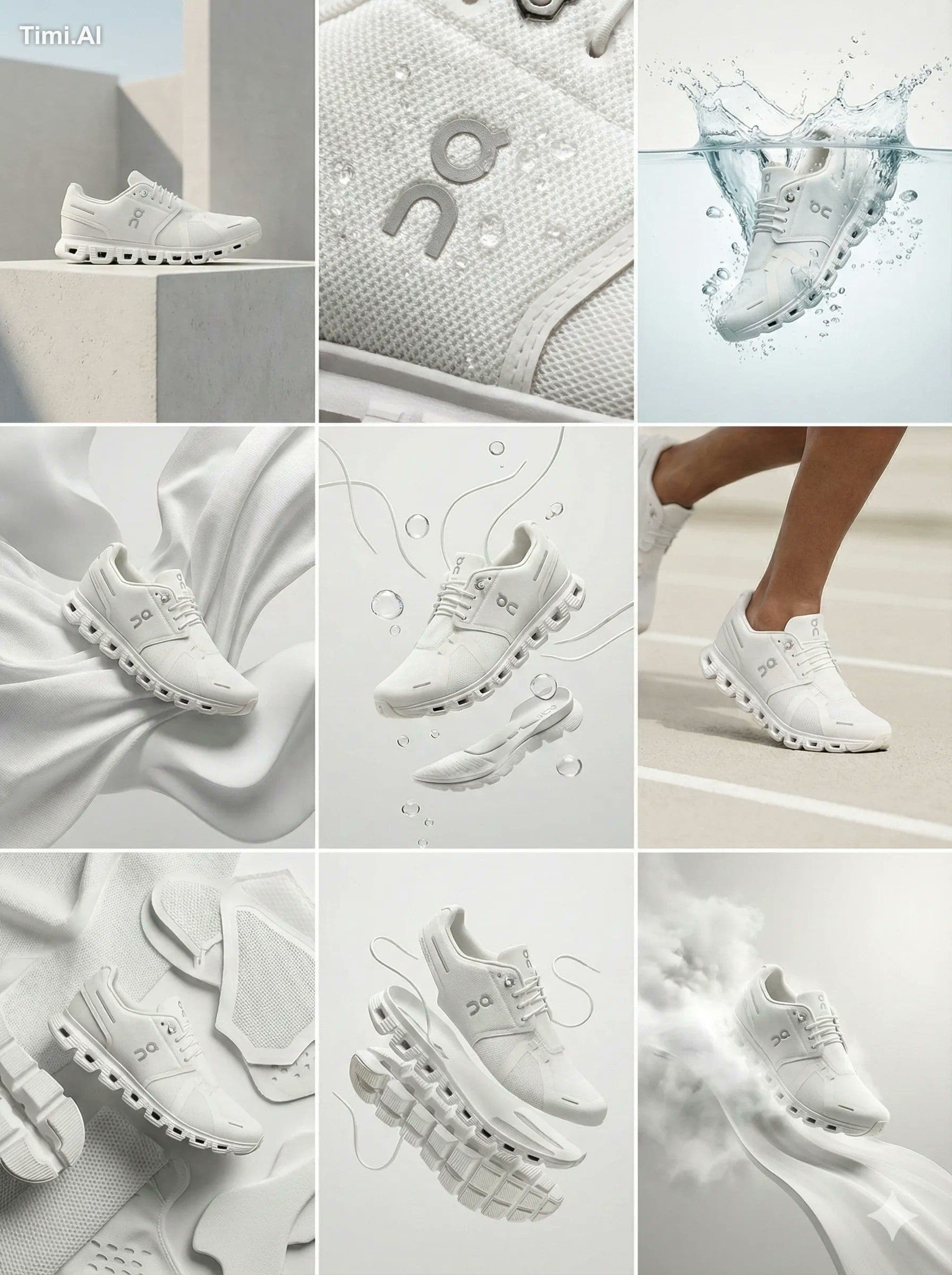 Create a 3×3 grid in
3:4 aspect ratio for a high-end commerc