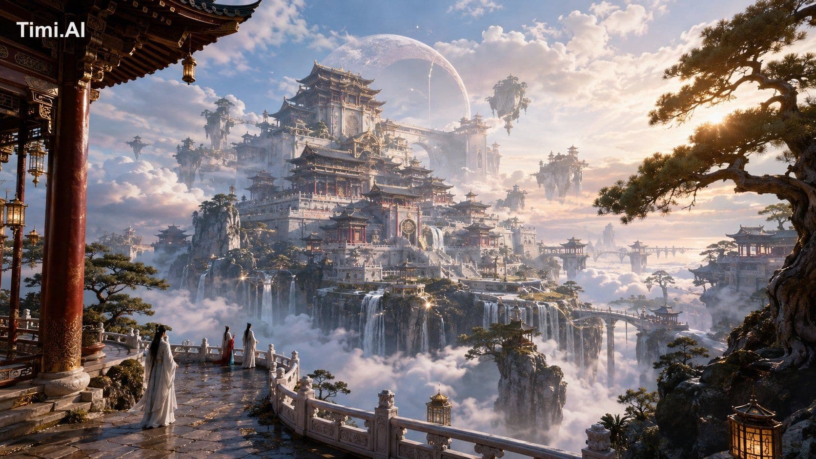 【东方云海仙境｜通用提示词】

一幅恢宏、空灵、极具电影感的东方神话仙境。

场景为【场景名称】，核心主体是一座【核心建
