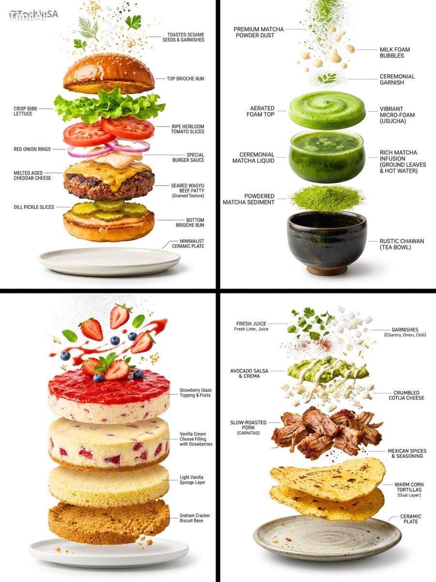 Create a hyper-realistic vertical exploded-view infographic
