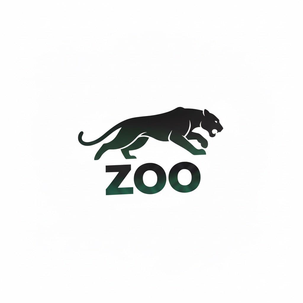 Create Minimal, flat 2D, negative space gradient, iconic log
