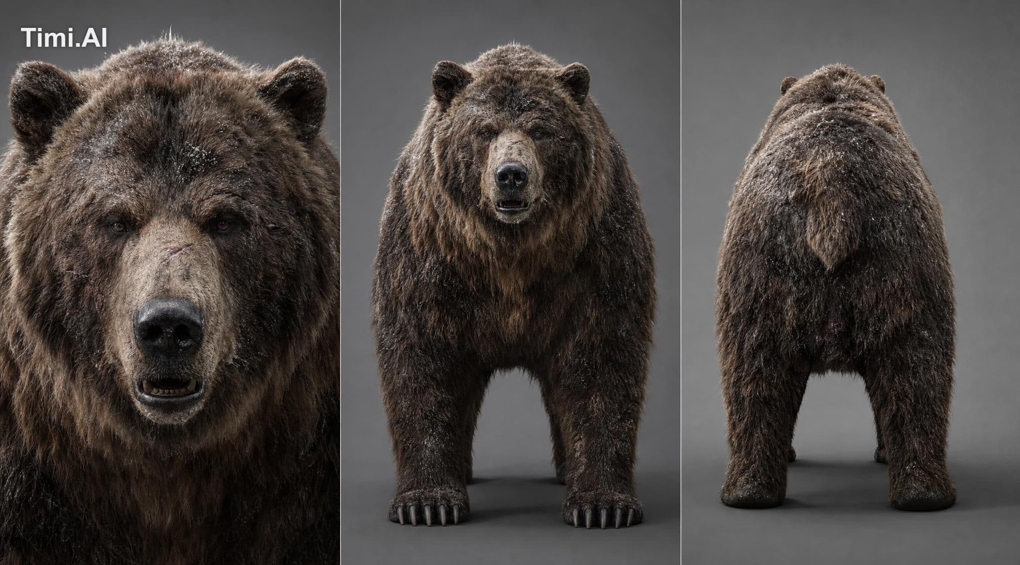 Create a highly photorealistic cinematic character sheet of